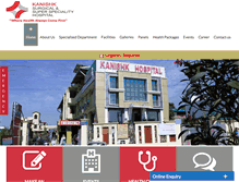 Tablet Screenshot of kanishkhospital.com